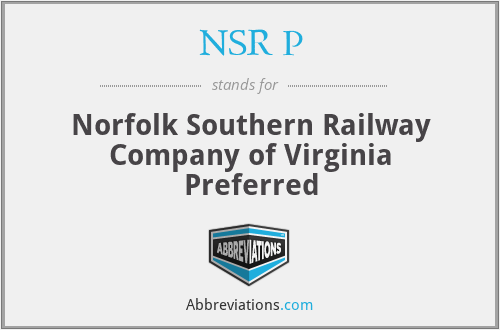 NSR P - Norfolk Southern Railway Company of Virginia Preferred
